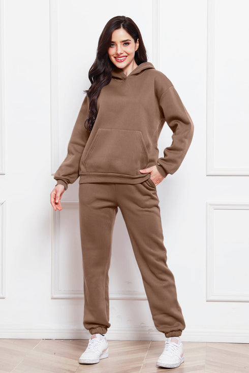 'Sarah' Long Sleeve Hoodie and Pants Set - Celes Fashion